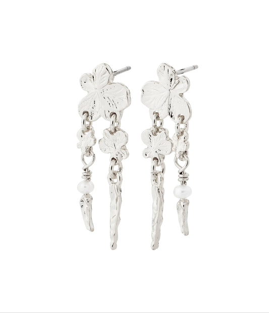 Zhuri Recycled Earrings - Silver Plated