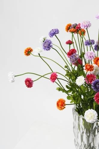 Pompom Sp x4 White 59cm