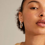 Loulia Recycled Wavy Earrings - Silver Plated