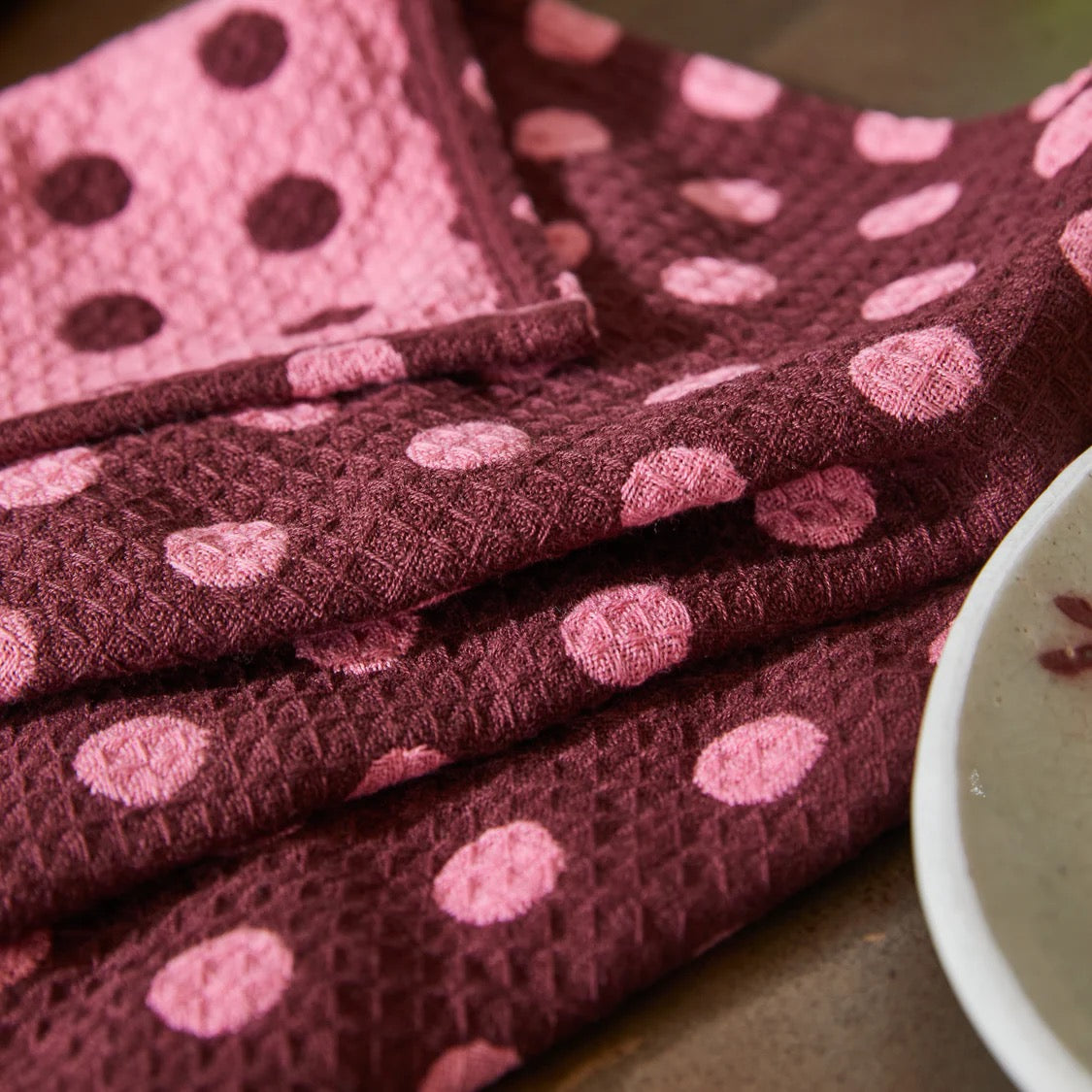 Sage and Clare Paige Tea Towel - Rosewood