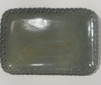 Magnolia Lane - Green Beaded Ruffle Large Tray