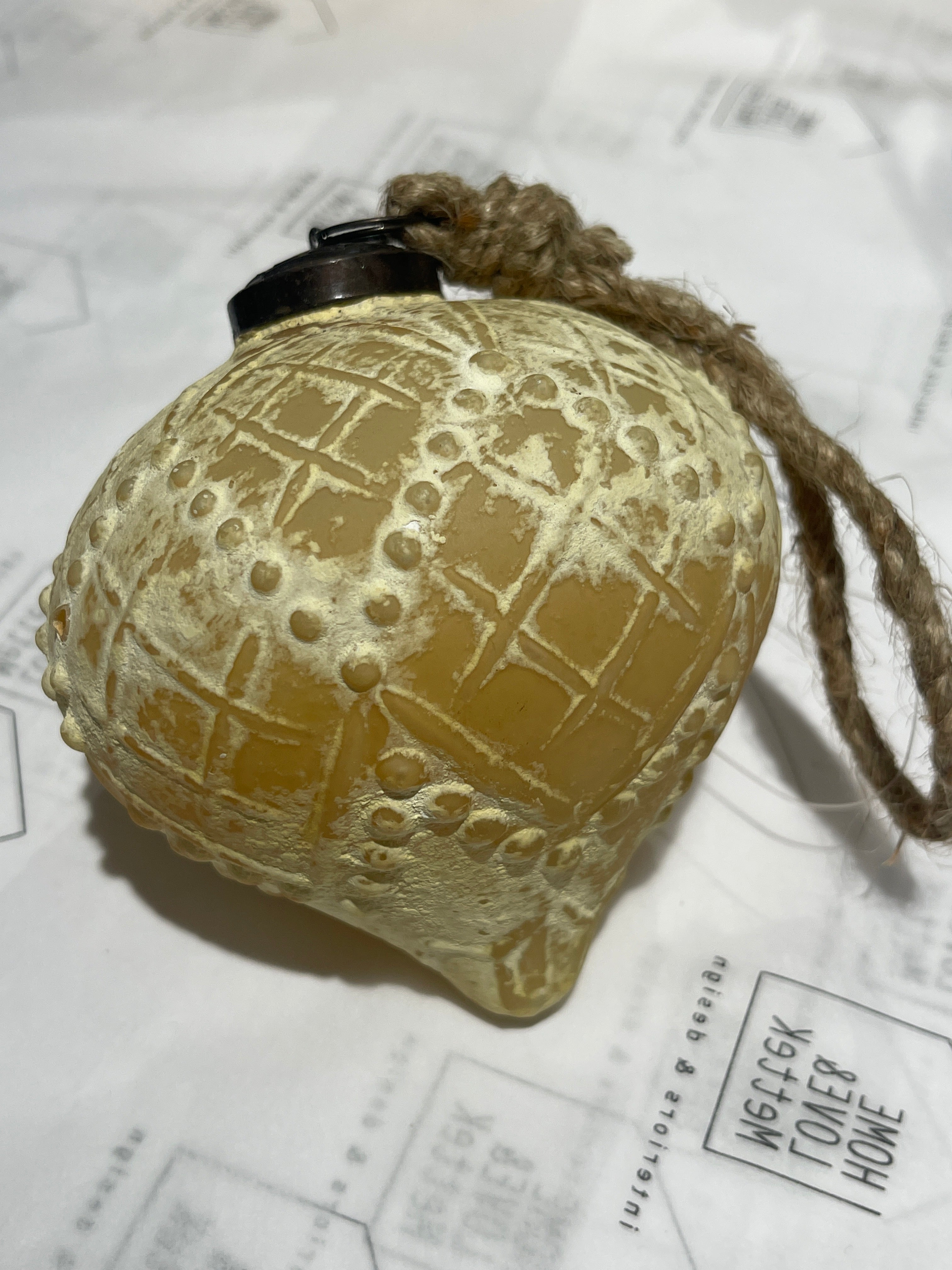 Hanging Glass Onion Amber - Matte Frosted