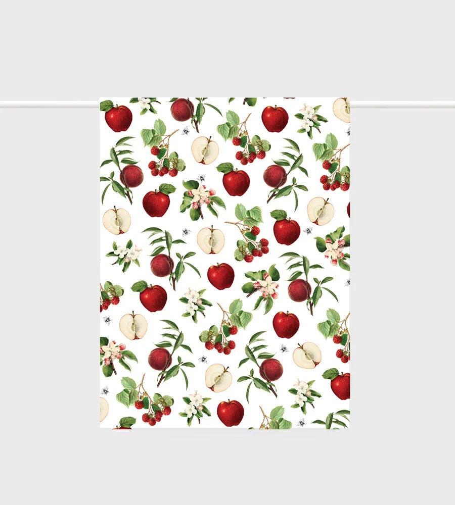 Father Rabbit Tea Towel - Apples & Bees