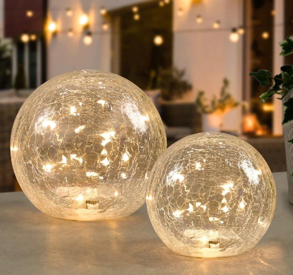 Crackle Silver Orb - 3 sizes