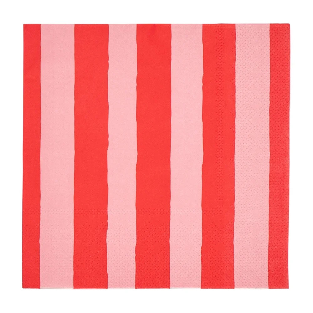 Paper Napkins - Red Stripe