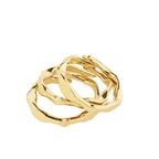 Wyatt Recycled Rings 3 in a Set - Gold Plated