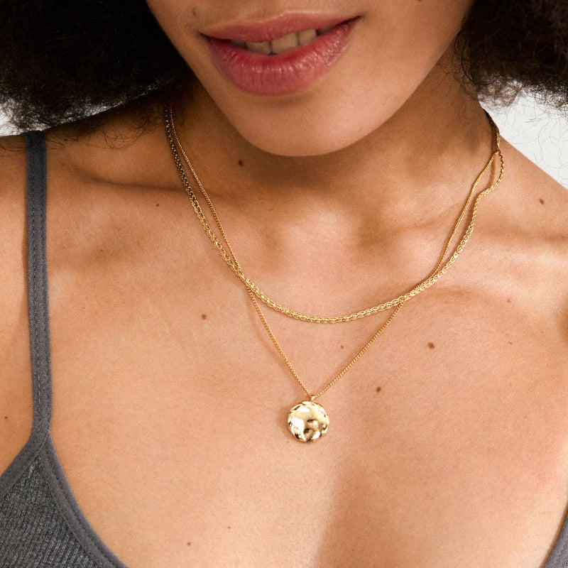 Declan Recycled Necklace - Gold Plated