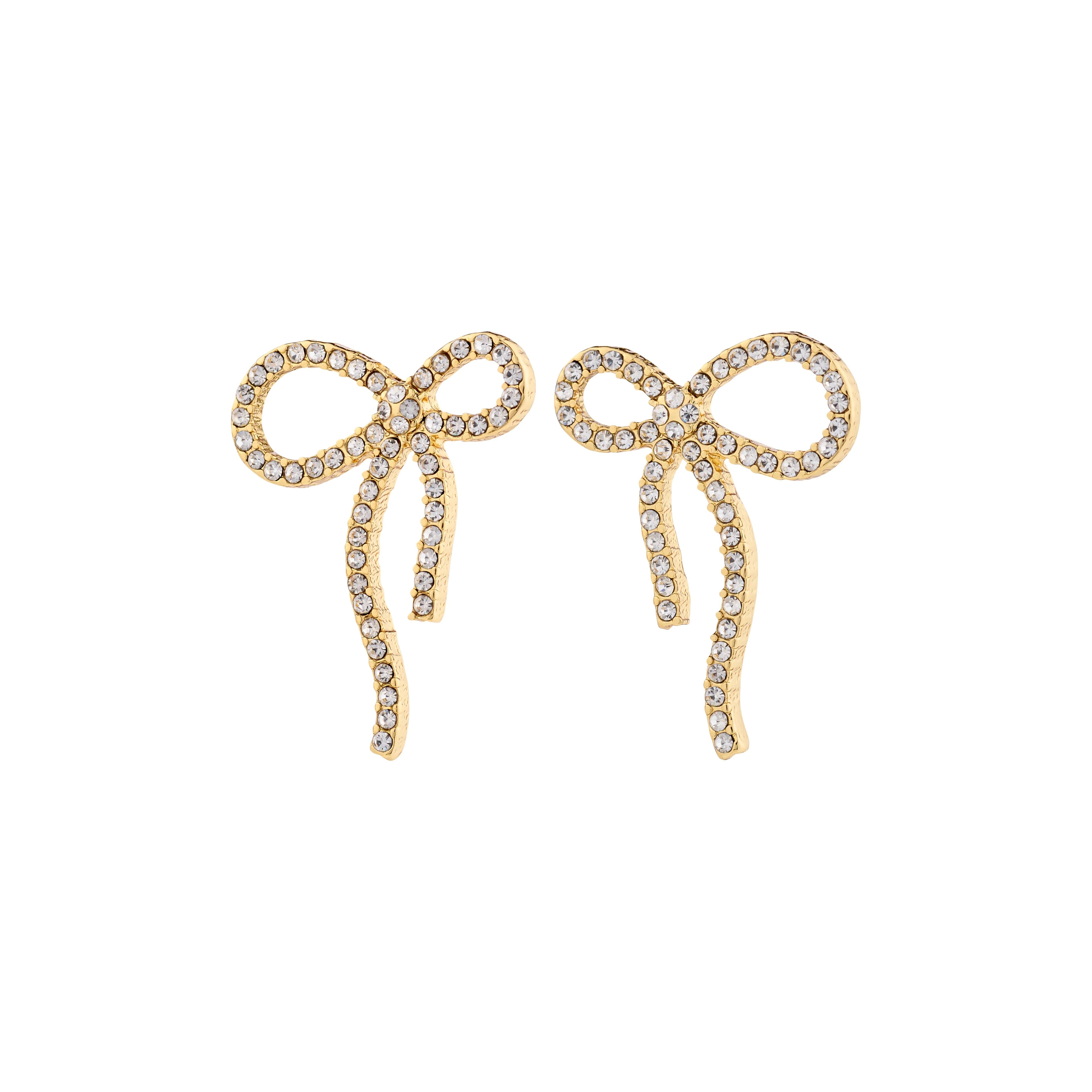 Jolanta Recycled Earring - Gold Plated - Crystal