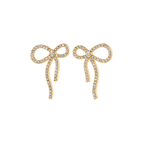 Jolanta Recycled Earring - Gold Plated - Crystal