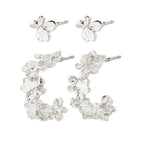 Zhuri Recycled 2-in-1 Set Earrings - Silver Plated