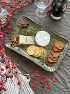 Magnolia Lane - Green Beaded Ruffle Edge Platter - large