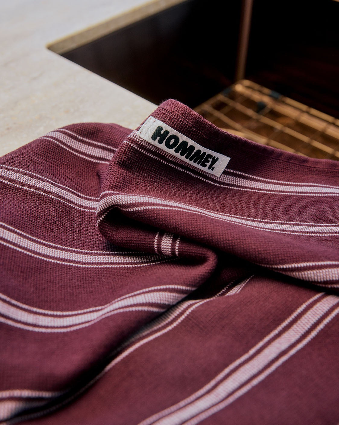 Hommey Tea Towel -Mulberry