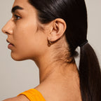 Taffy Recycled Small Size Swirl Hoop Earrings - Gold Plated