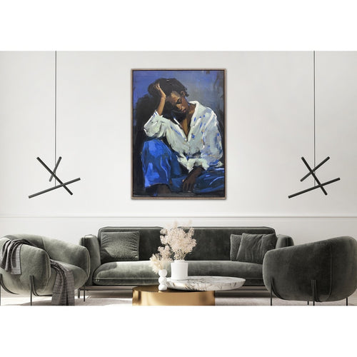 Lady in Blue Framed Art