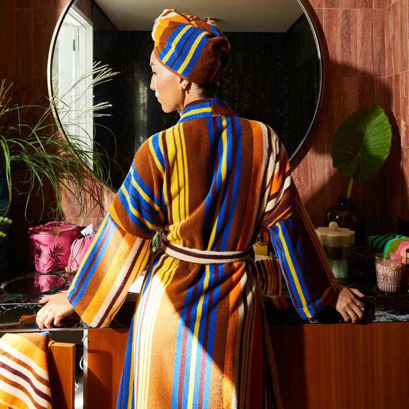 Sage and Clare Nicolette Towelling Robe M/L - Russet