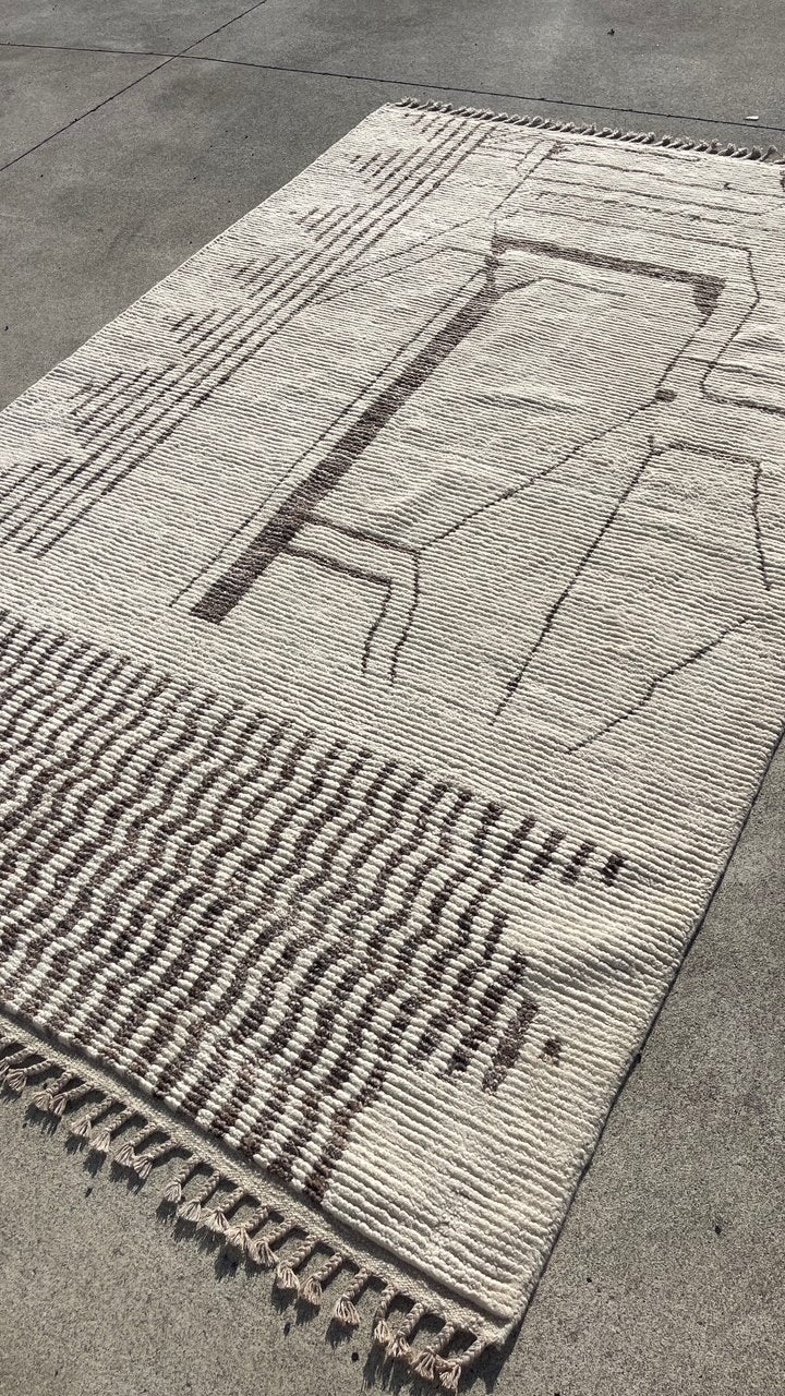 Handknotted Rug Moroccan Style Rug