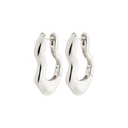 Loulia Recycled Wavy Earrings - Silver Plated