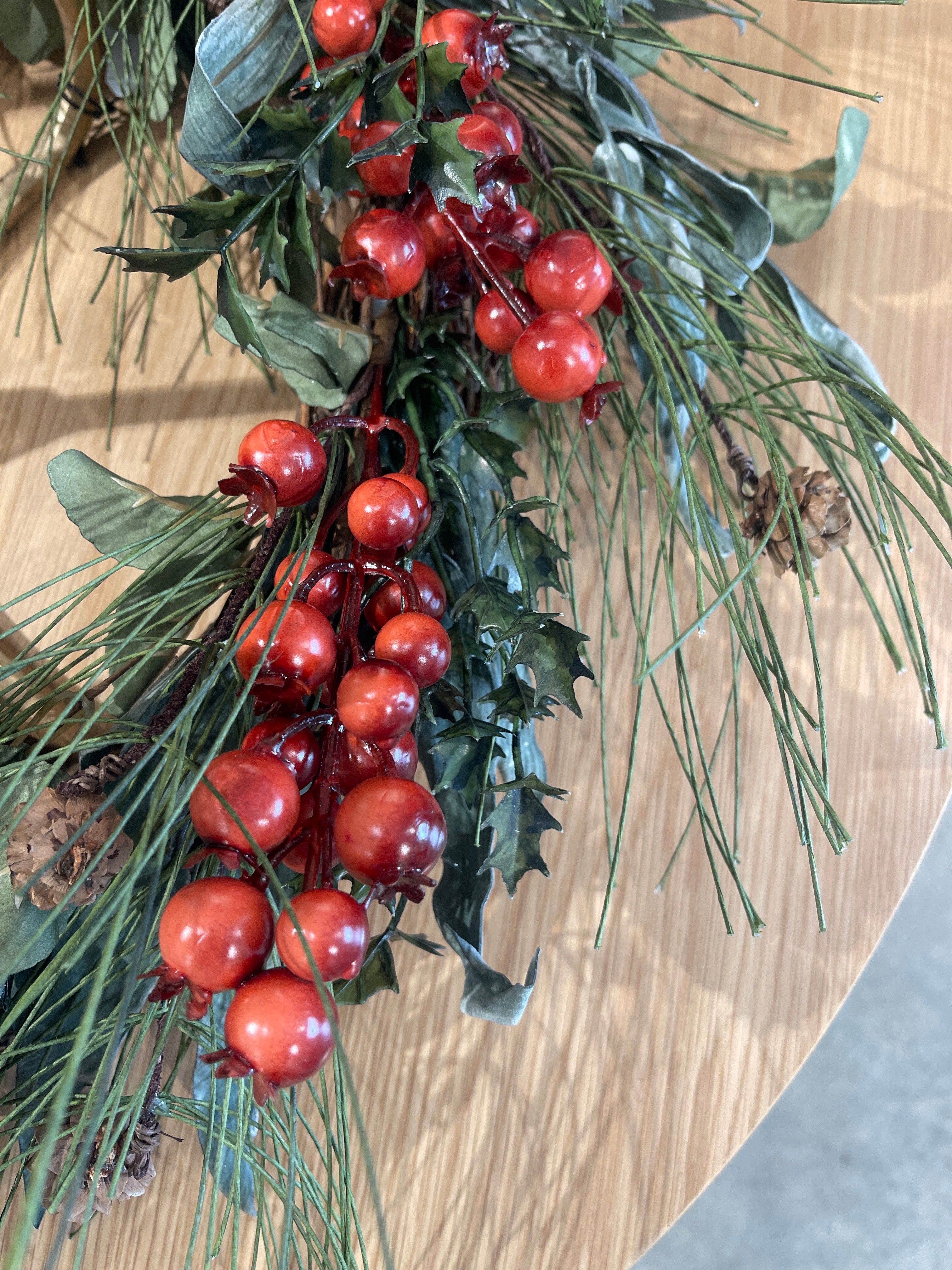 Foraged Red Berry Wreath Large