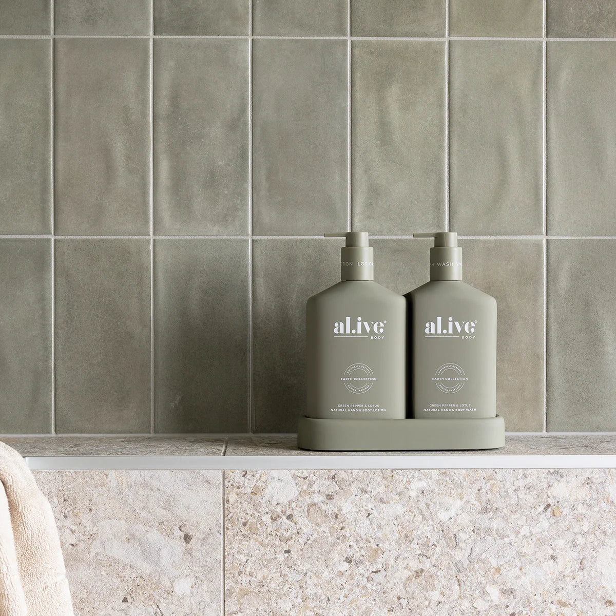 Al.ive Green Pepper & Lotus Hand & Body Wash/Lotion Duo