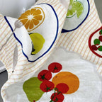 Father Rabbit Tea Towel - Fruit on Plates
