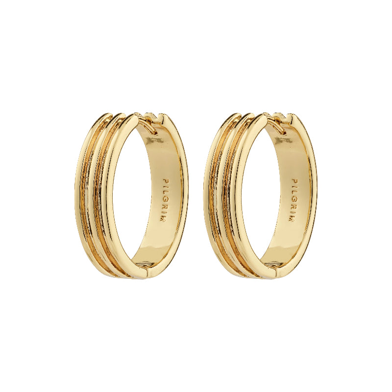 Bennet Recycled Hoop Earrings - Gold Plated
