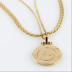 Nomad 2-in-1 coin necklace Gold-plated