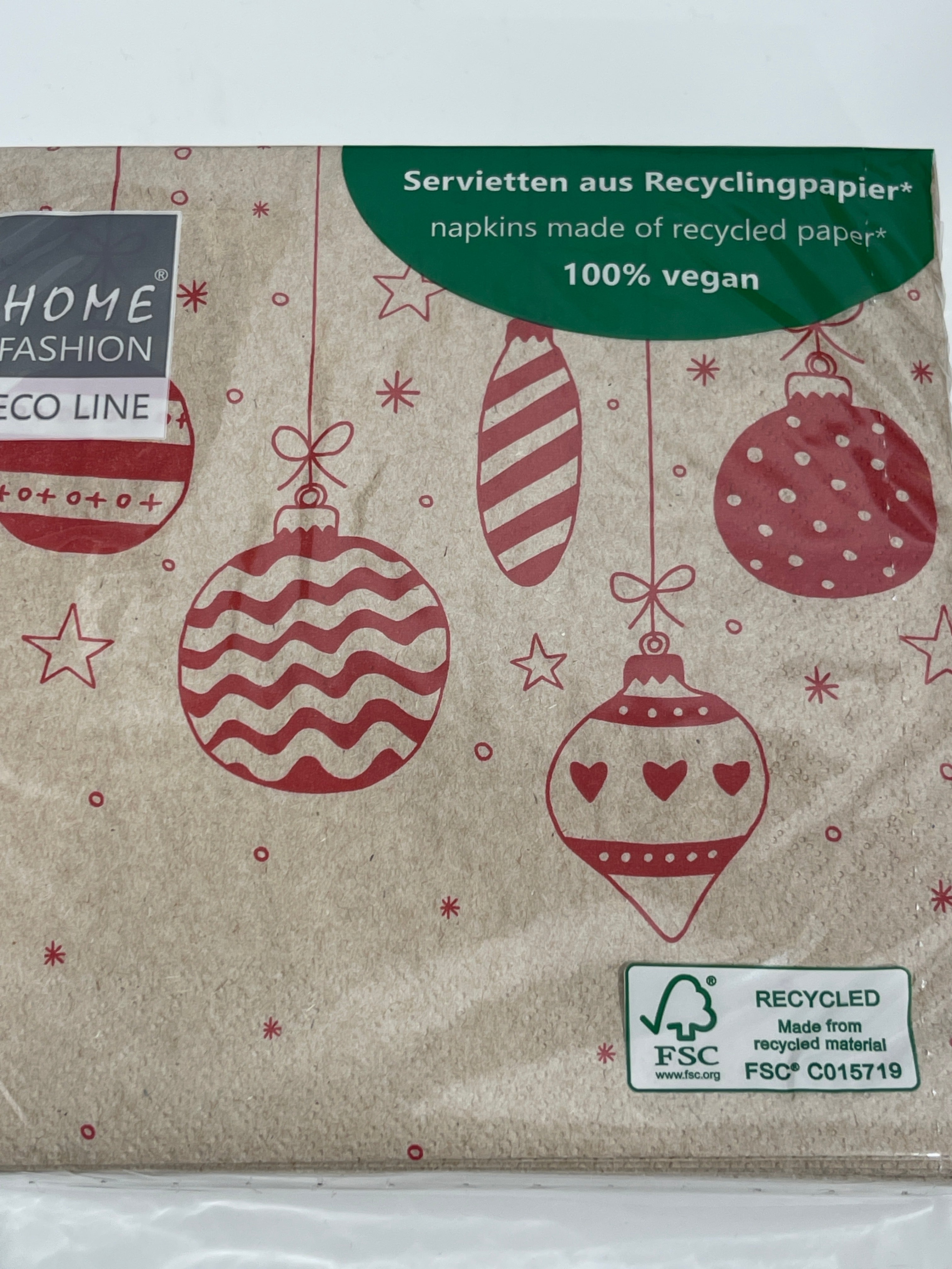 ECO Natural Napkins - Just Baubles Christmas