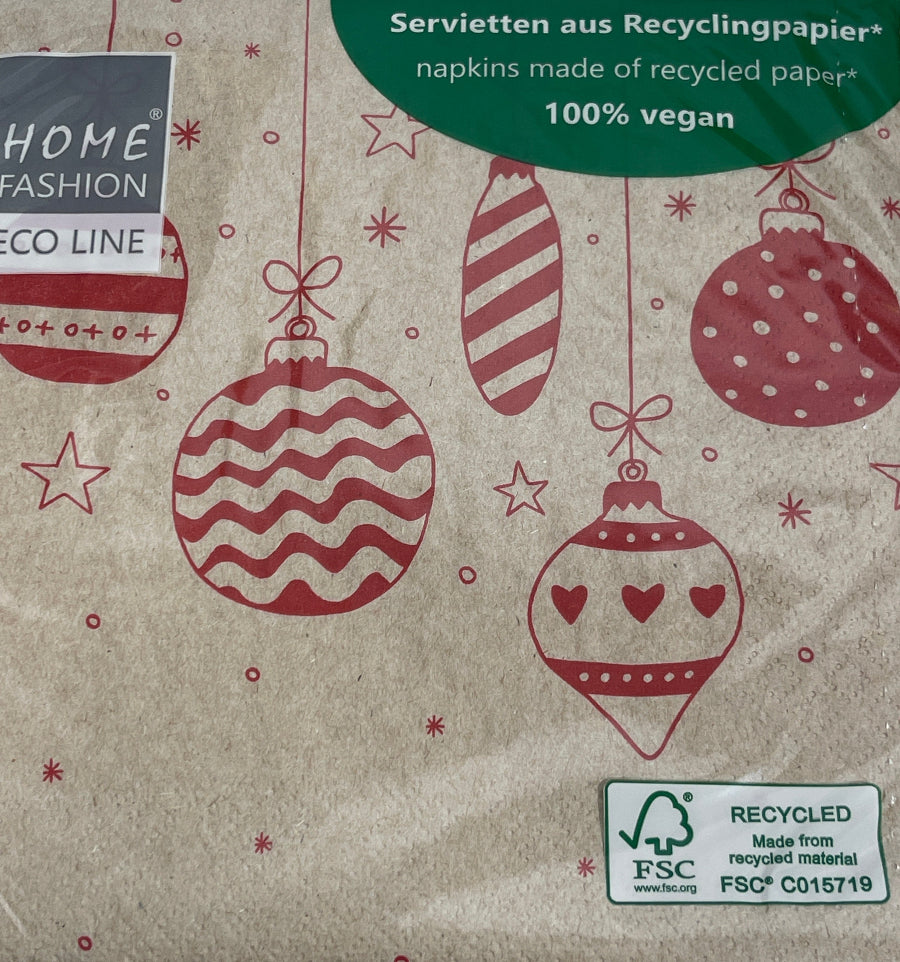ECO Natural Christmas Napkins