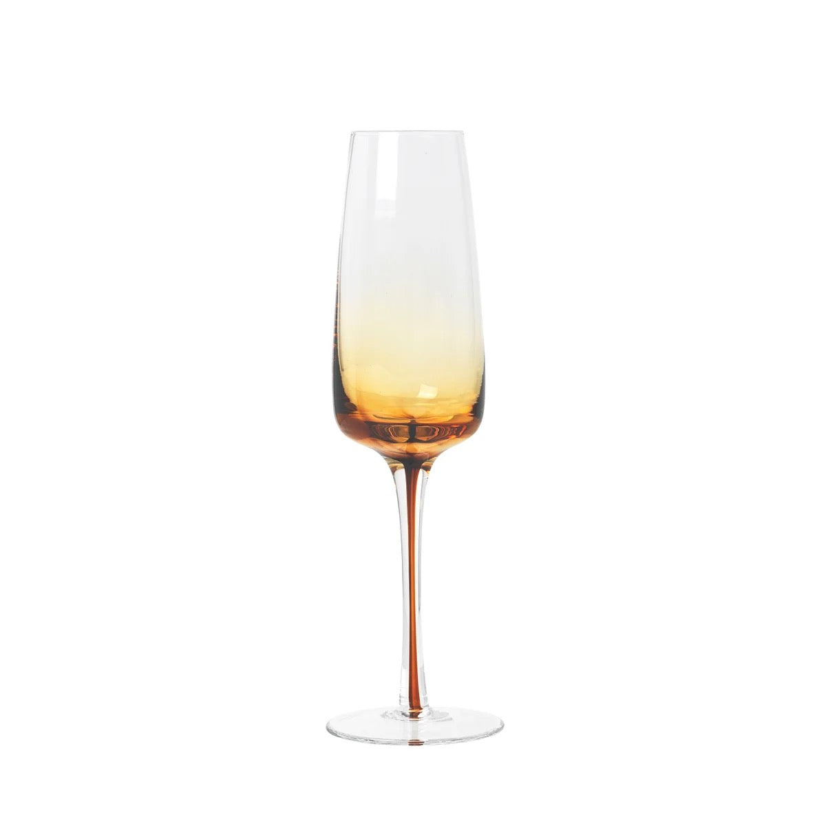 Broste Amber Champagne Glass - Set/4