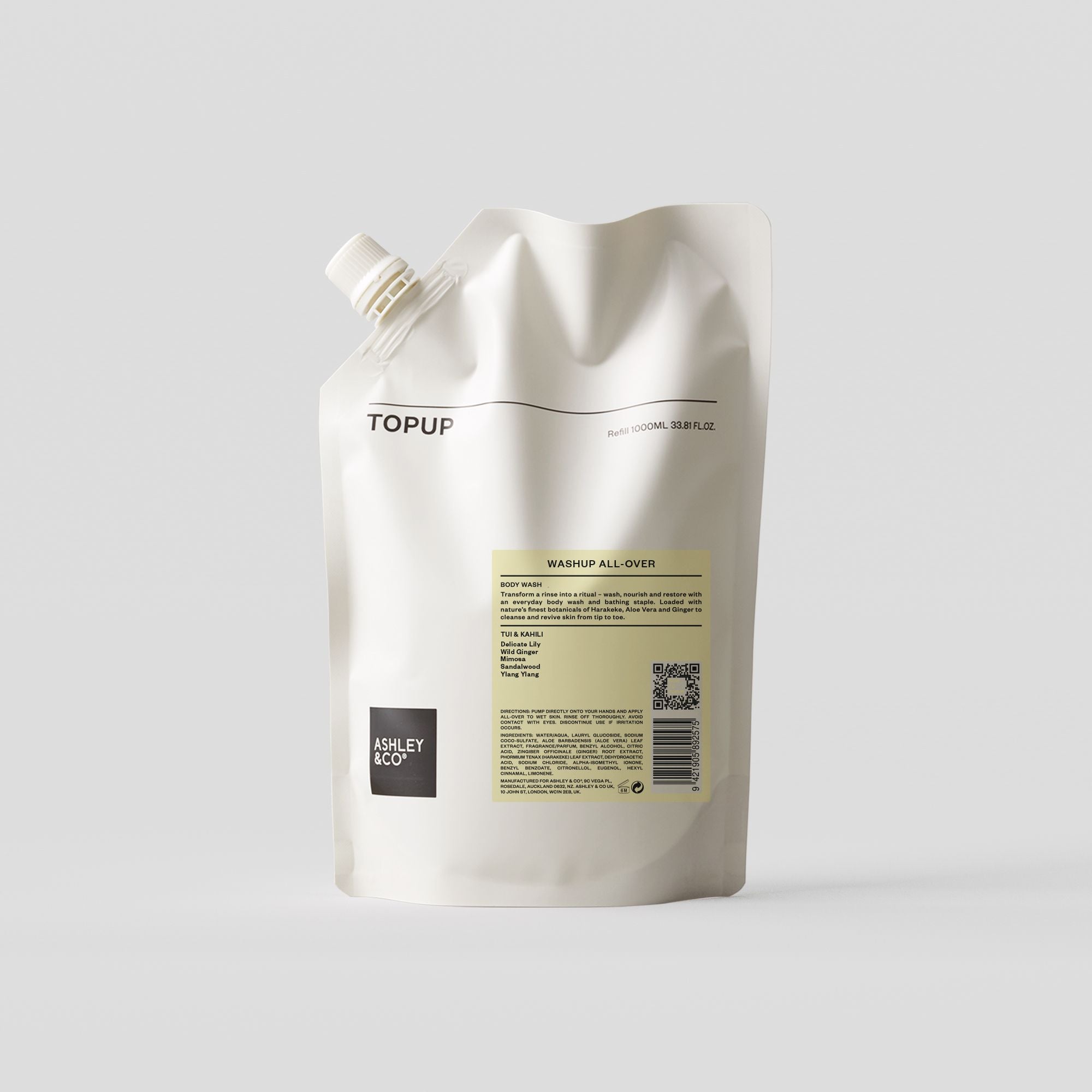 Topup Washup All-Over Body Top Up Refill Pouch - Tui & Kahili