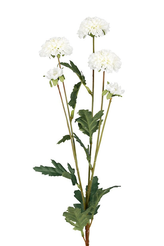 PomPom Mum Spray 68cm White