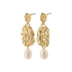 True Earrings Gold-plated White