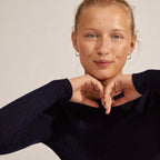 Eddy Recycled Organic Shaped Medium Hoops  - Silver Plated