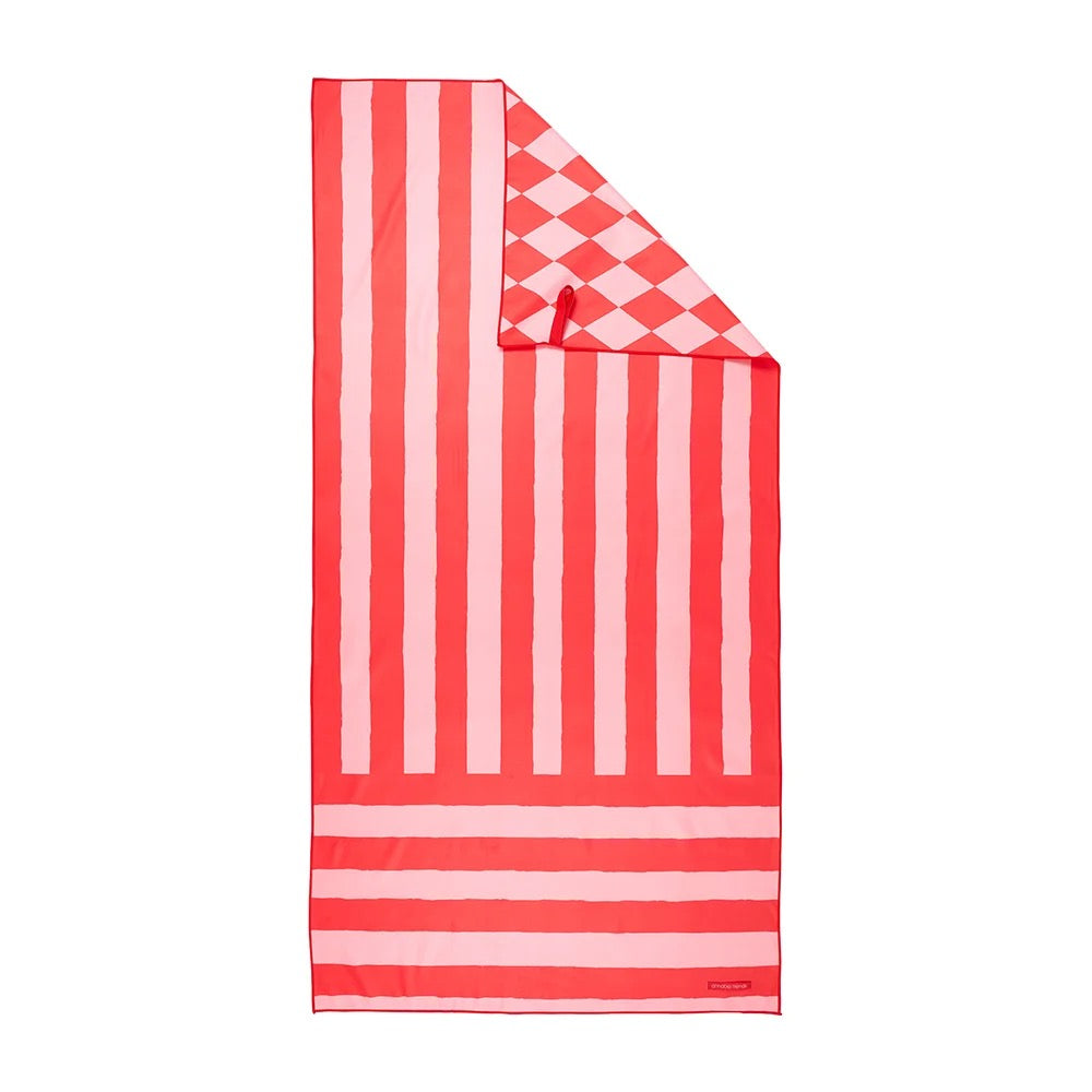 Beach Sand Free Towel - Red Stripe