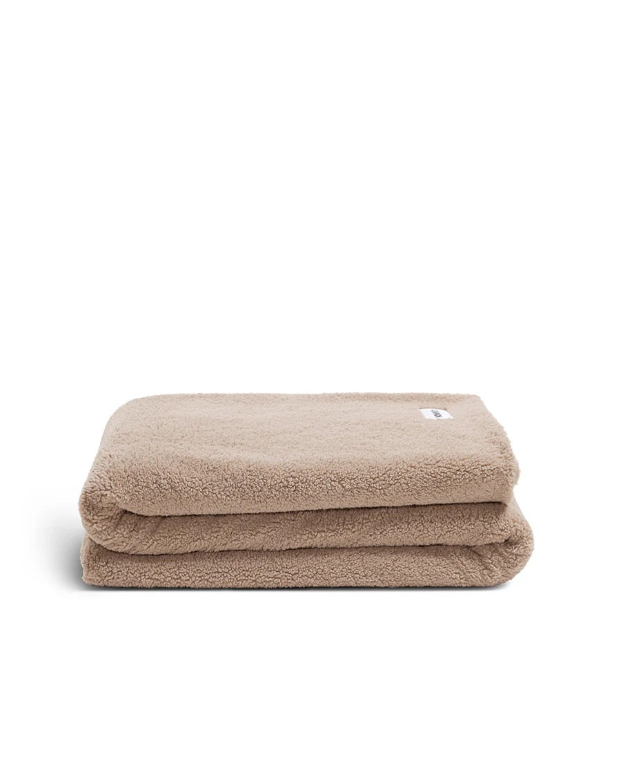 Hommey Faux Fur Throw - Warm Grey