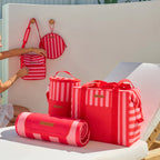 Picnic Cooler Bag Box -Red Stripe