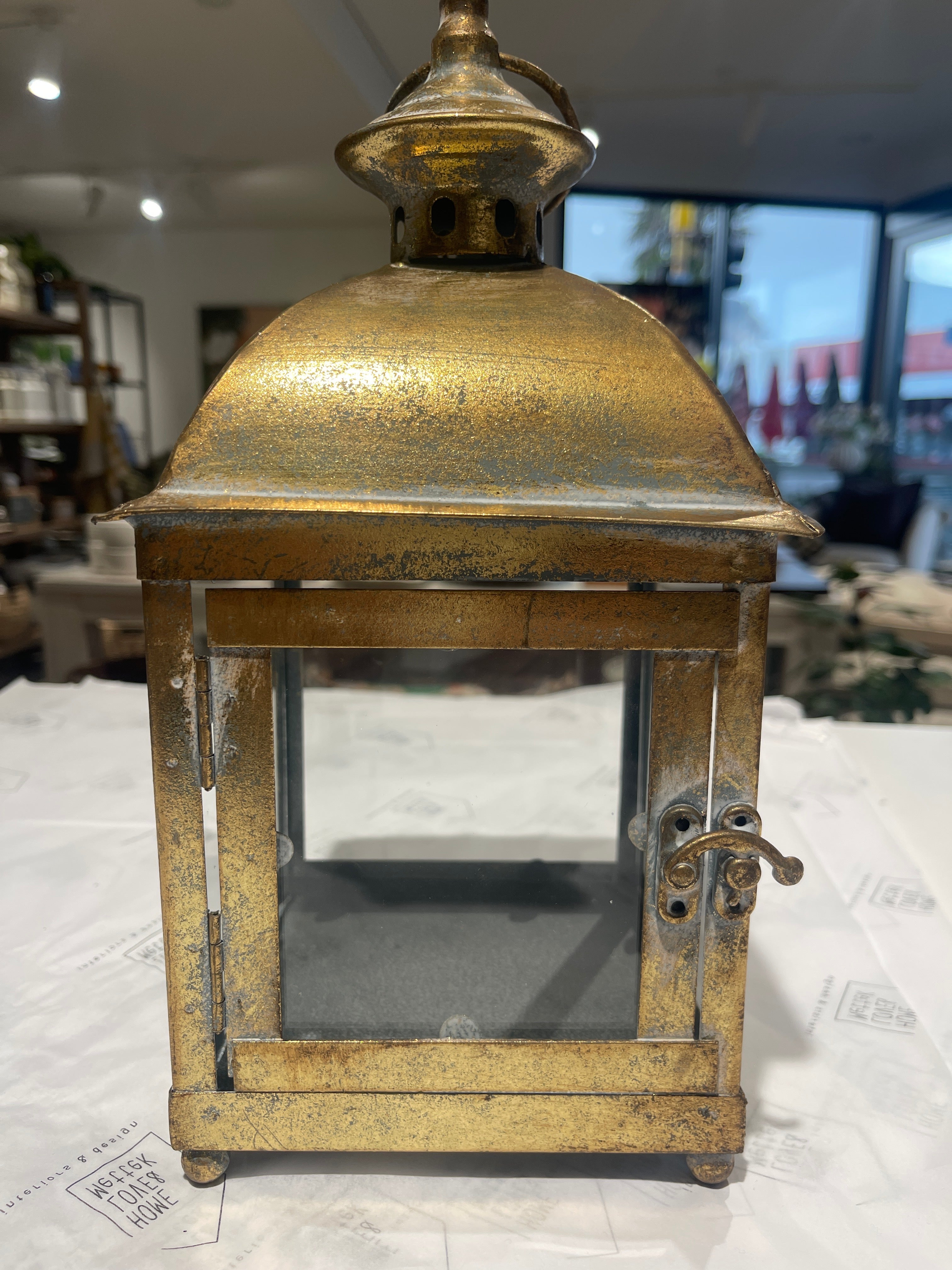 French Country Sylvie Lantern Gold