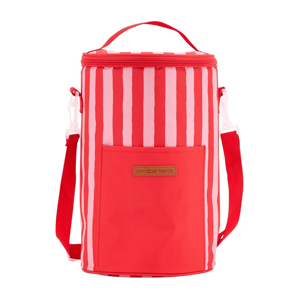 Picnic Barrel Cooler Bag - Red Stripe
