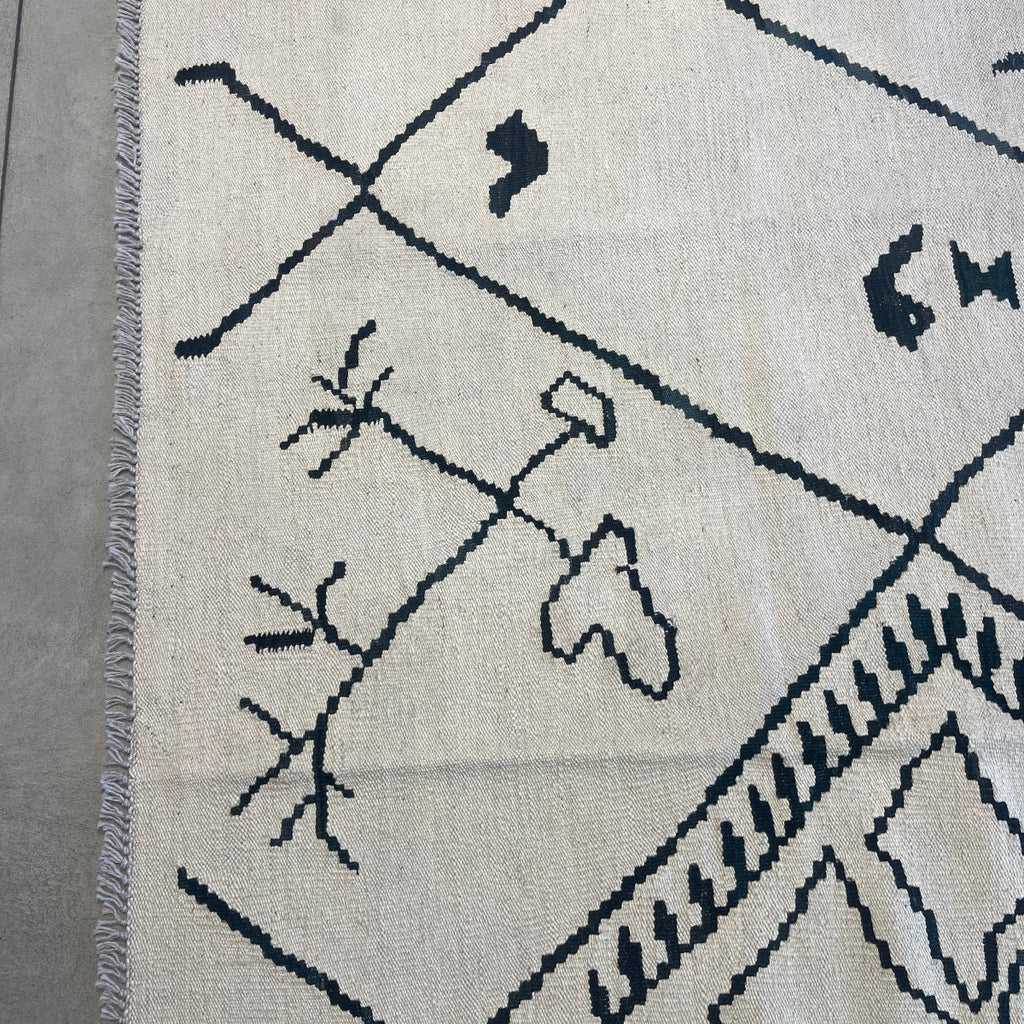 Hand Knotted Afghan neutral Killim
