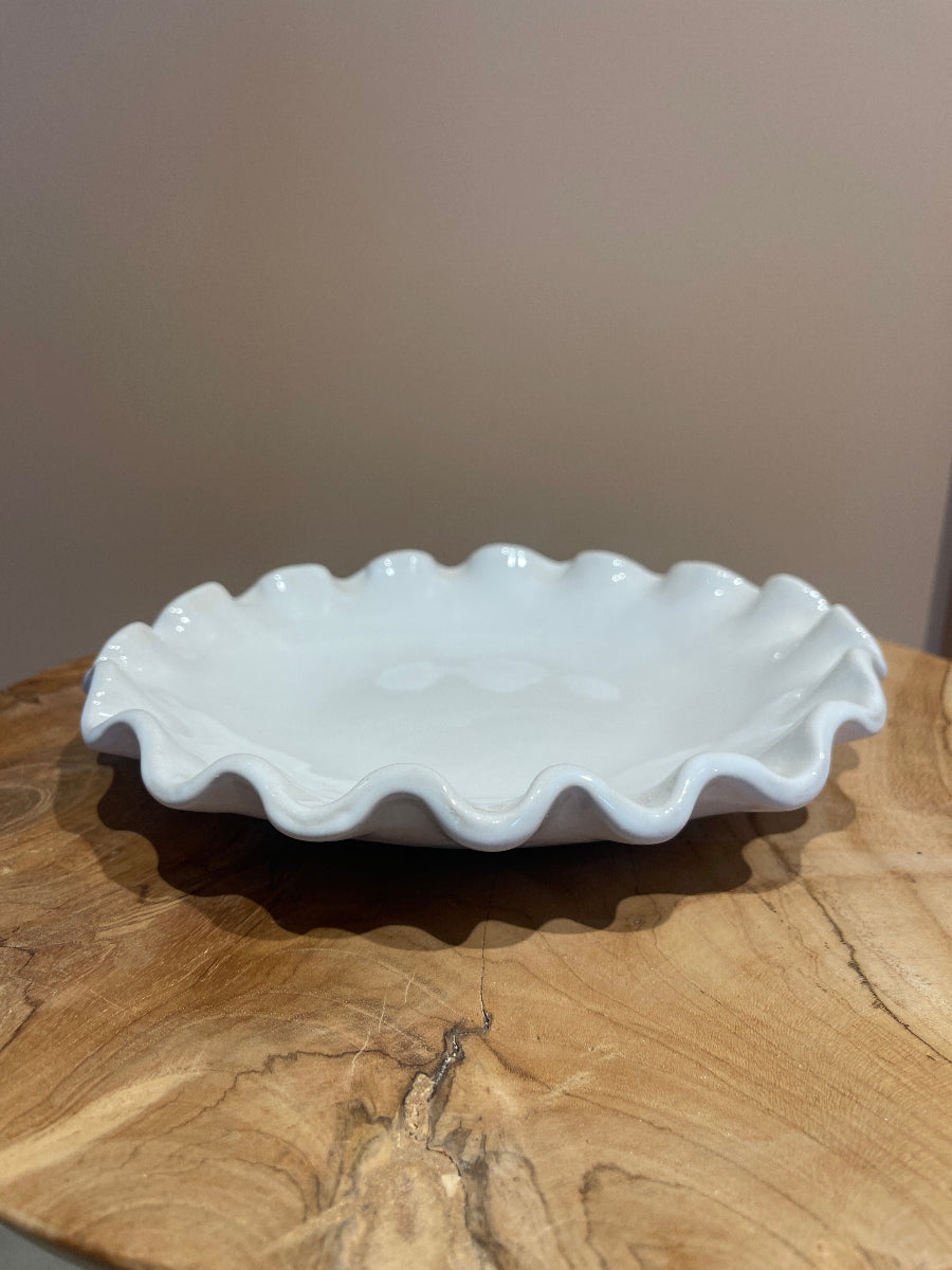 Magnolia Lane - Ruffled Bowl White