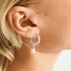 Shift Pearl Earrings - Silver Plated