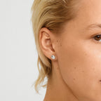 Sense Stud Earrings - Silver Plated