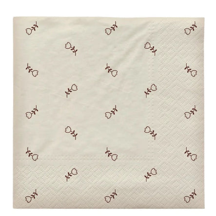 BROSTE Paper Napkin Mai - Off White/Black