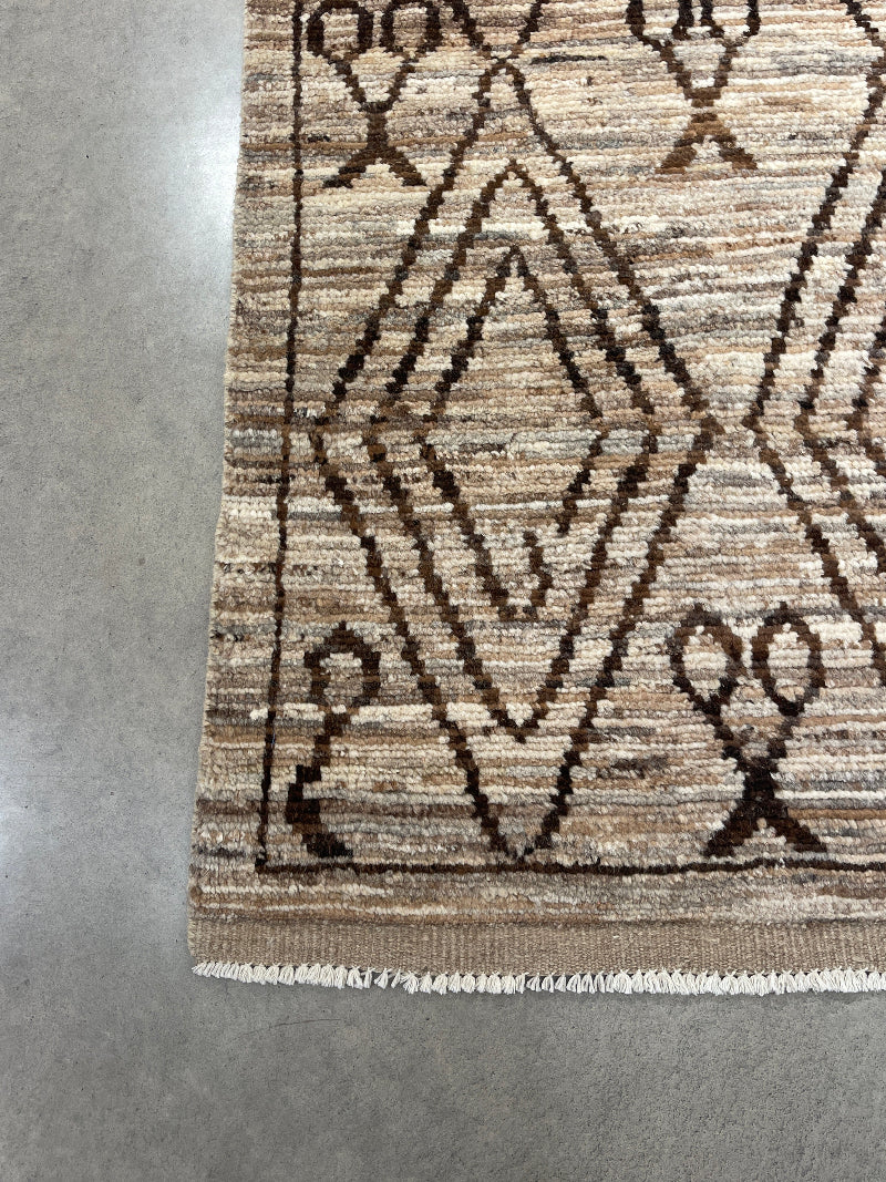 Vintage Handwoven Afghan Sahara Runner / Rug - 298cm x 77cm