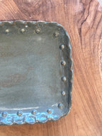 Magnolia Lane - Green Beaded Ruffle Tray
