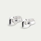 Iokaste Recycled Chunky Hoops - Silver Plated