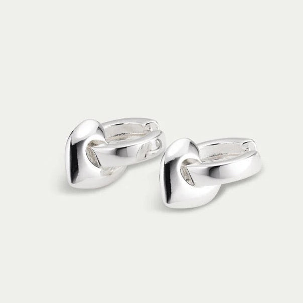 Iokaste Recycled Chunky Hoops - Silver Plated