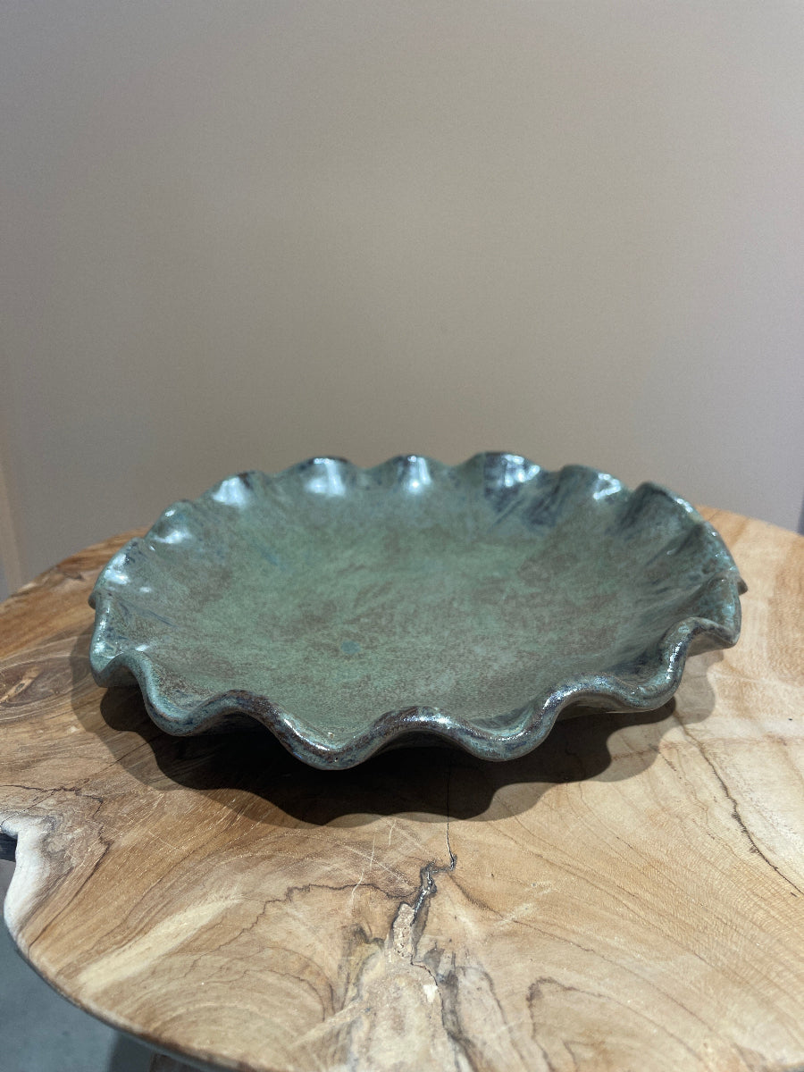 Magnolia Lane - Ruffled Bowl Green
