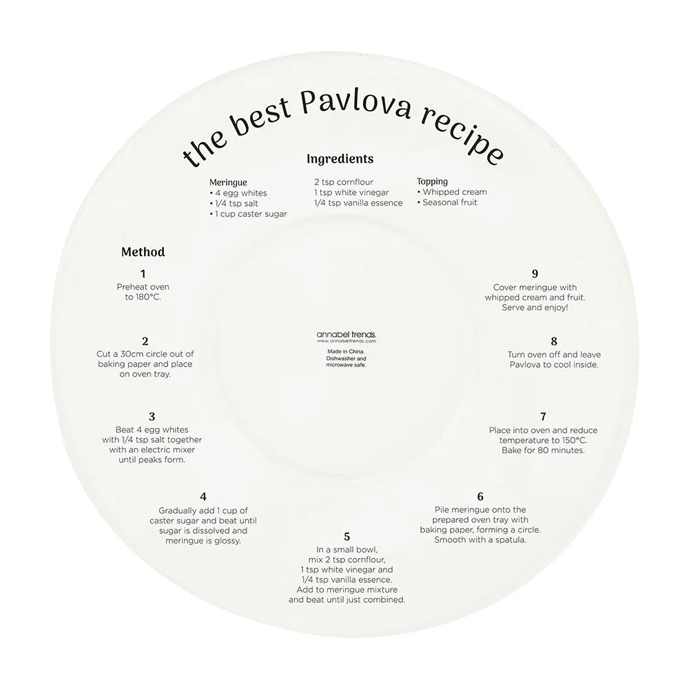 XMAS Round Plate - Best Pavlova