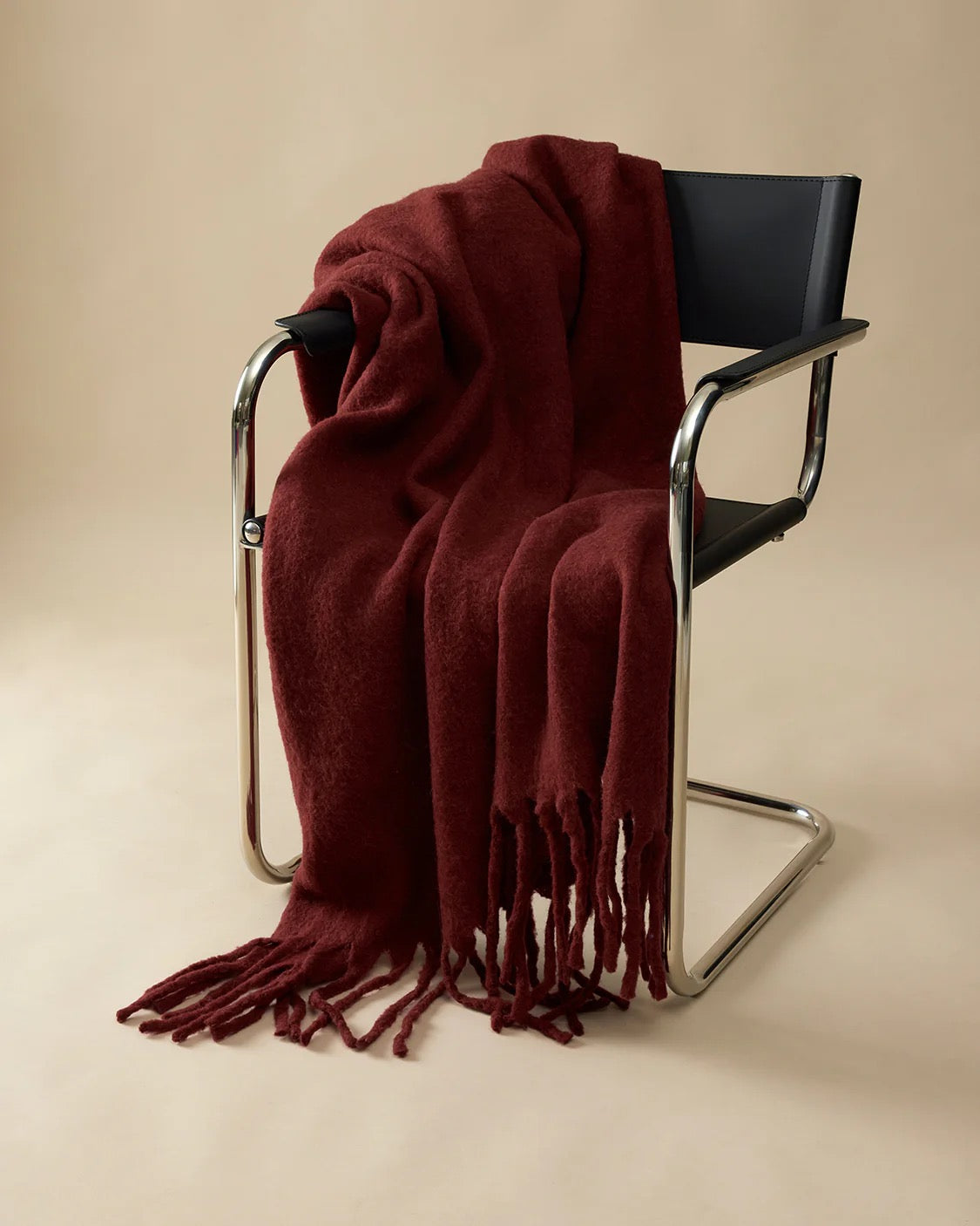 Hommey Merino Alpaca Throw - Merlot